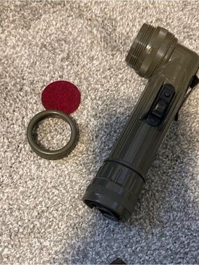 Olive Green Tactical Angle Head Flashlight - Brand Unspecified